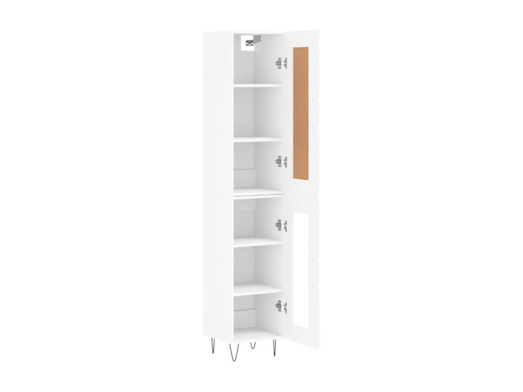 Buffet haut Blanc 34,5x34x180 cm Bois d'ingénierie PEUZ64963