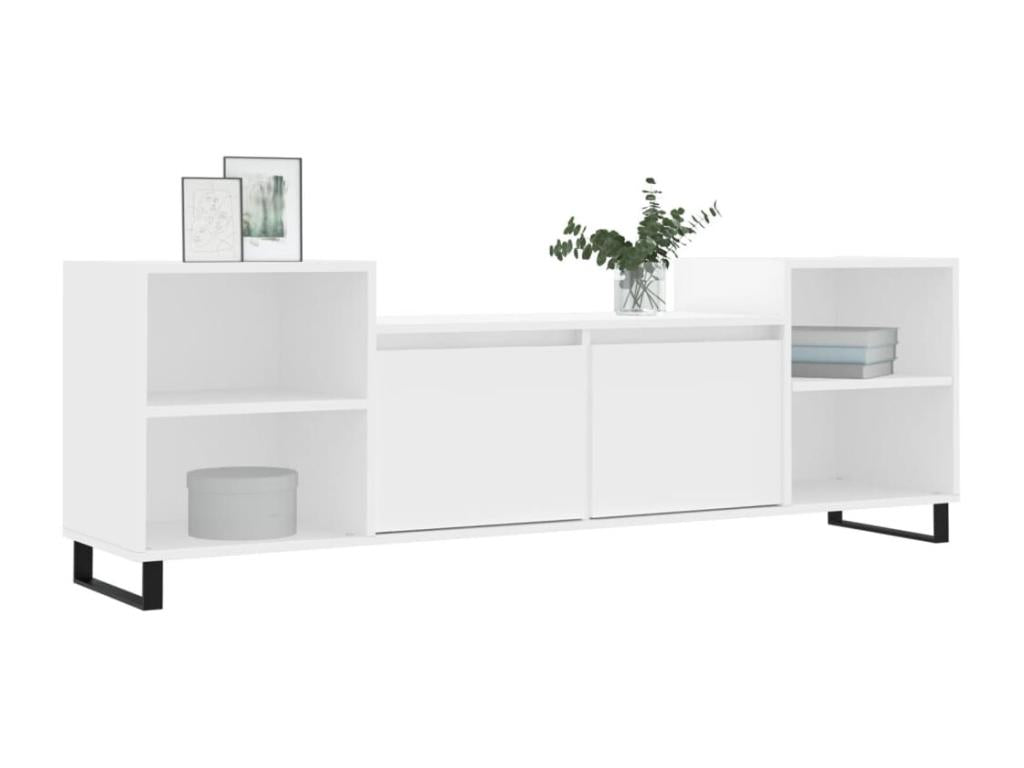 Meuble TV Blanc 160x35x55 cm Bois d'ingénierie YSQS23513