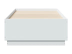 Cadre de lit blanc 90x190 cm bois d'ingénierie SYQE50293