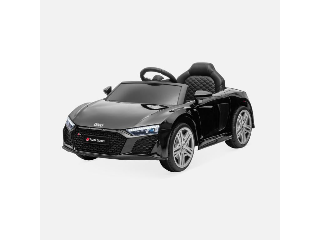 AUDI R8 voiture électrique 12V- noire 1 place- 4x4 pour enfants- avec autoradio et télécommande KQNF97201
