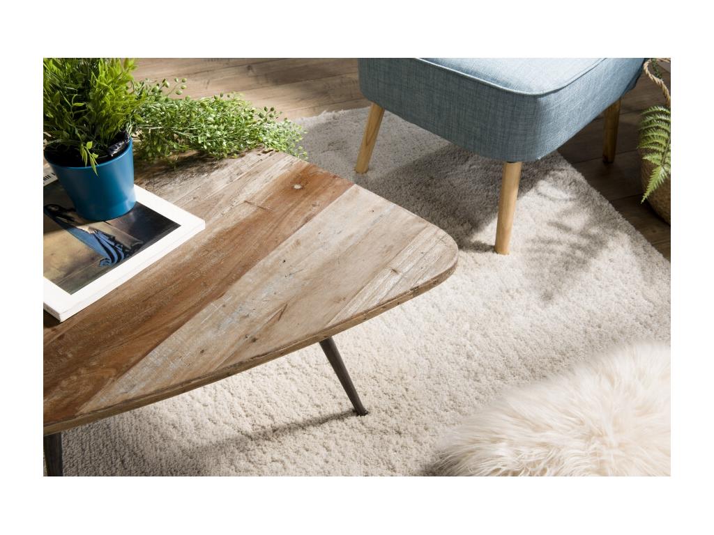 Decohaute - Table basse bois Decohauteïde Teck recyclé pieds métal NCSP63214