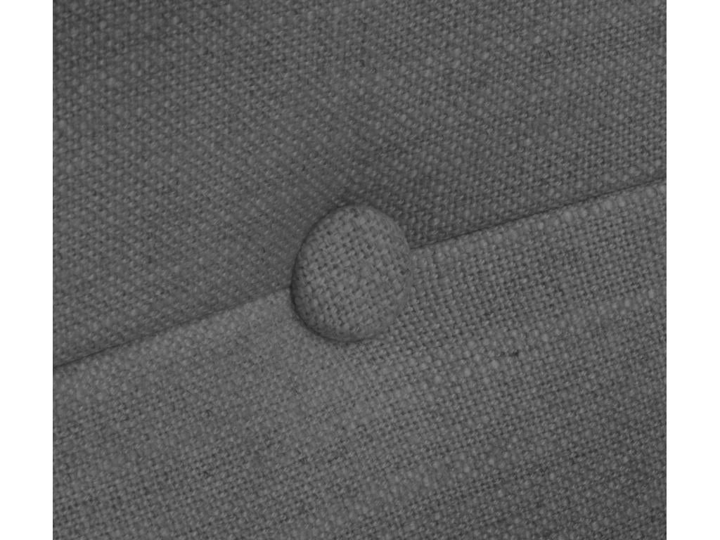 Decohaute Tête de lit en lin naturel avec Boutons 135x50cm Lits 120/135 - Gris foncé GDXU35496