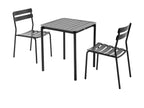 Ensemble table de terrasse 70cm et 2 chaises noir SIAP26522