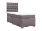 Sommier à Décohaute de lit avec matelas Gris 100x200 cm Similicuir JFWO49061