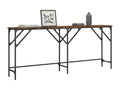 Table console chêne fumé 180x29x75 cm bois d'ingénierie JSDI21275
