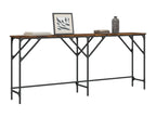 Table console chêne fumé 180x29x75 cm bois d'ingénierie JSDI21275