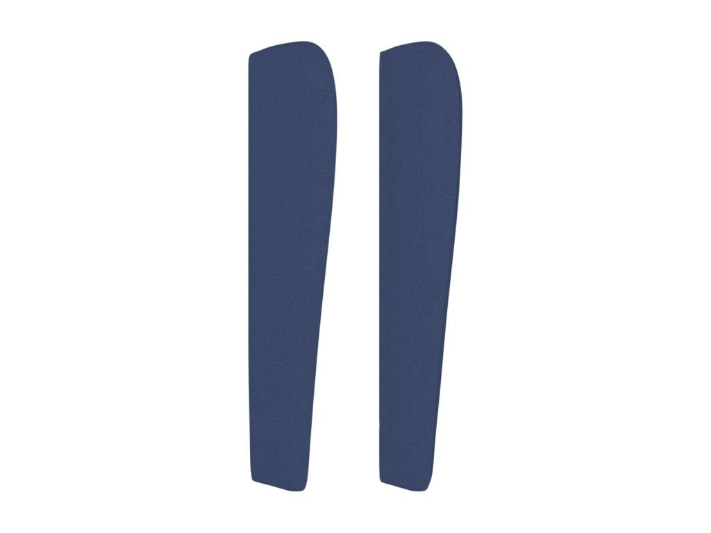 Tête de lit avec oreilles Bleu 183x23x118/128 cm Tissu RKLY64015