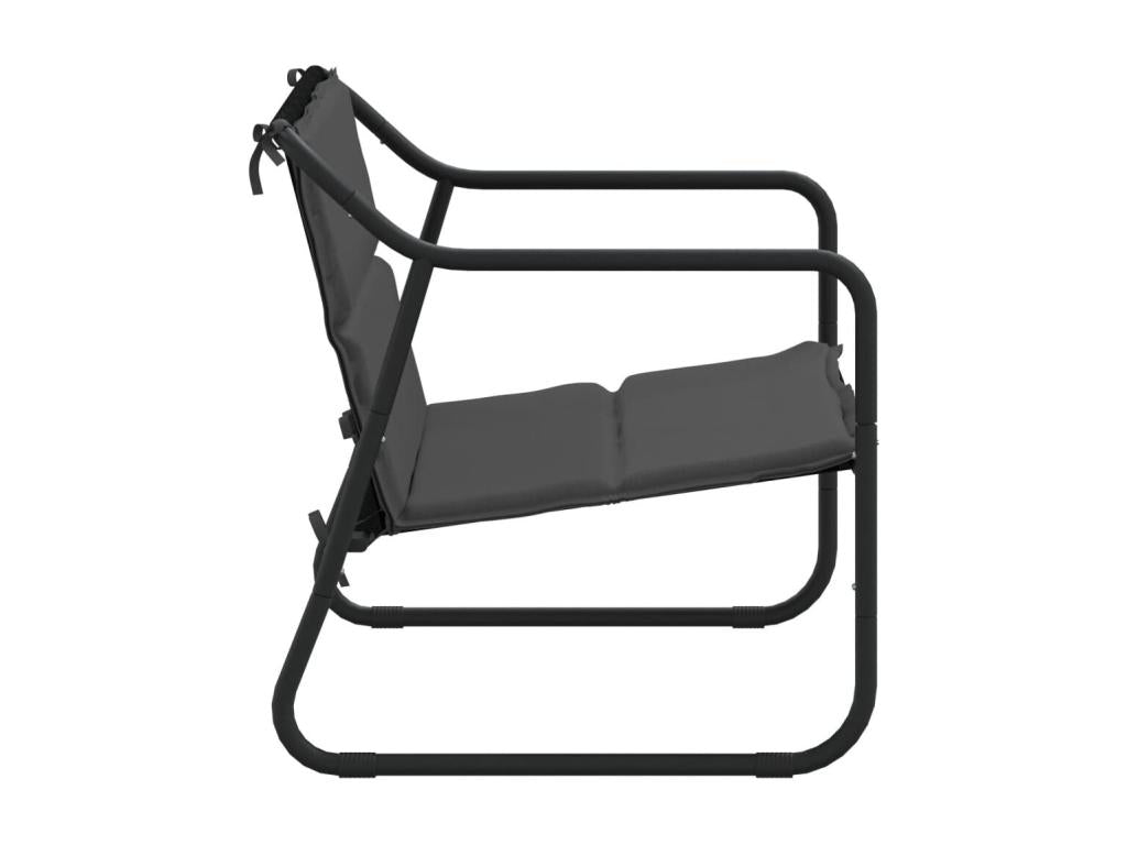 Banc de jardin à 2 places avec coussin acier anthracite EAAC03379