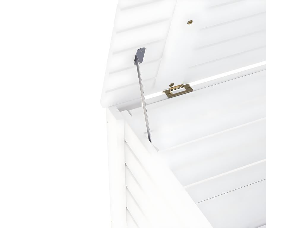 Boîte de rangement avec couvercle Decohaute blanc bois massif de pin WHQT23541