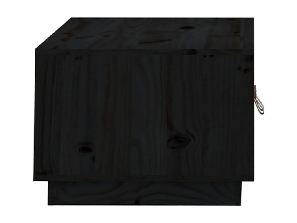 Table basse Noir 80x50x35 cm Bois massif de pin PNWR28013