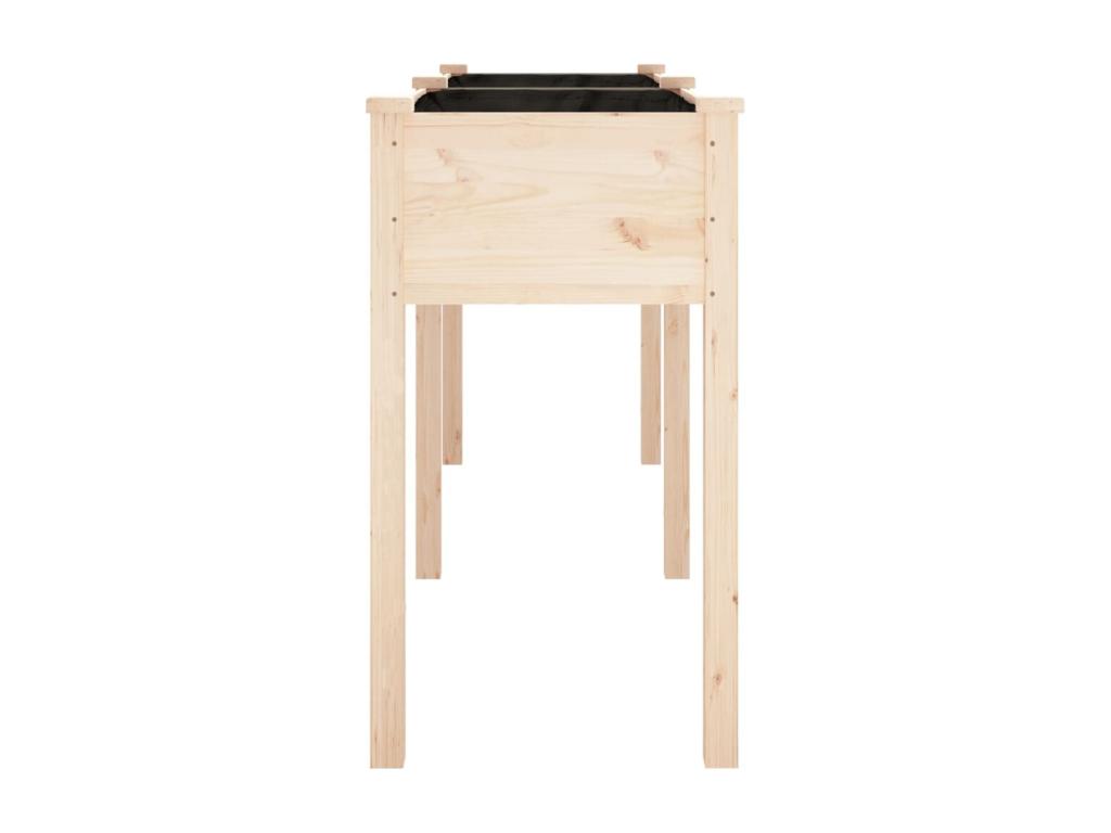 Jardinière avec doublure 161x45x76 bois massif de sapin POGP32875