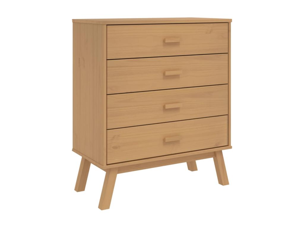 Armoire à tiroirs Decohaute marron bois de pin solide SQND54650