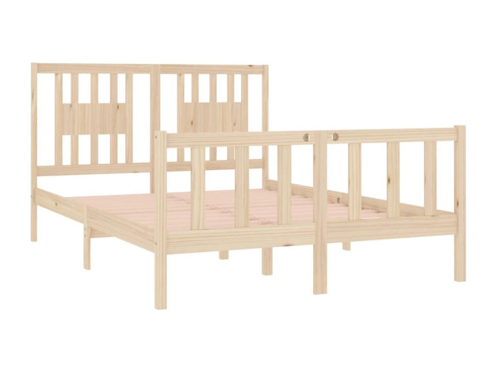 Cadre de lit sans matelas 135x190 cm bois massif VWJL99388
