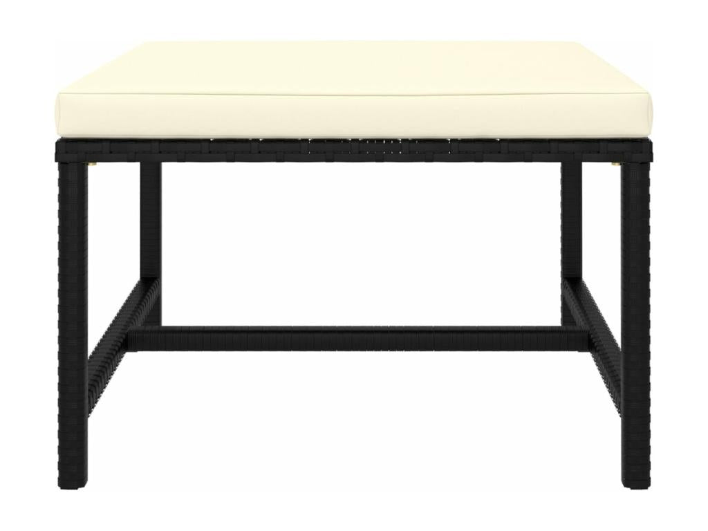 Salon de jardin 6 pcs avec coussins Résine tressée Noir NEKD02326