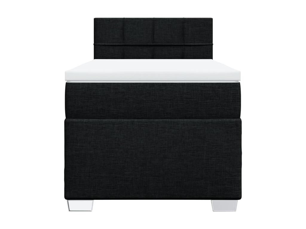 Sommier à décohaute de lit avec matelas Noir 90x200 cm Tissu TUAJ66285