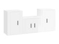 Ensemble de meubles TV 3 pcs Blanc brillant Bois d'ingénierie KRTF78992