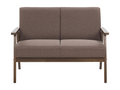 Canapé Domopure Tissu Marron 2 places YJPV59306