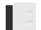 Lit avec matelas noir et blanc 160x200 cm similicuir MYDN26338