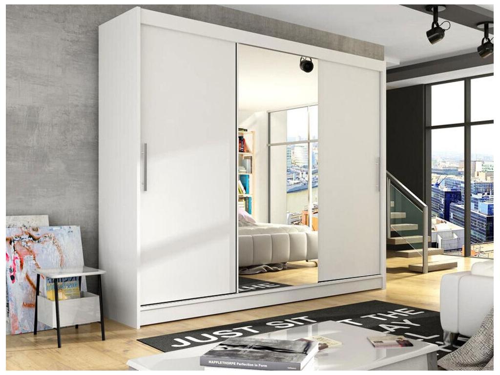 Armoire Domopure 122 Blanc 215x250x58cm Portes d'armoire Glissement GAHC58900