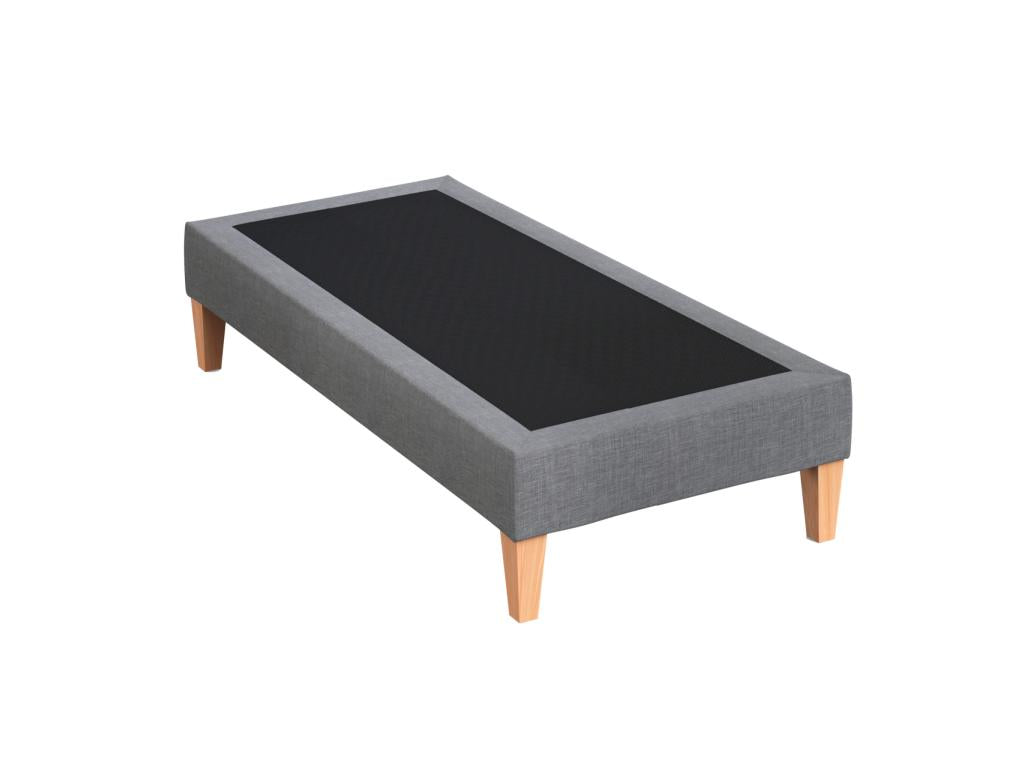 Sommier déco tapissier gris orage - Decohaute 2x90x200 SPRD89195