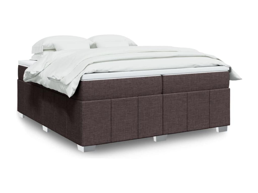 Sommier à Décohaute de lit avec matelas Marron foncé 200x200 cm YPNK95776
