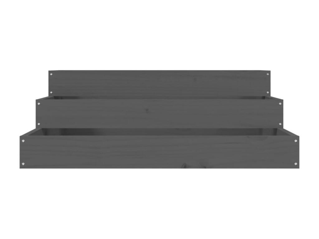 Jardinière Gris 78x78x27 Bois massif de pin ATOH77649