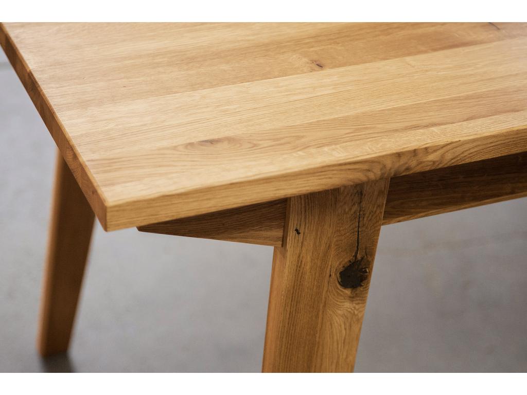 RETRO - Table en chêne sauvage huilé naturel 100x180 CIFP81788