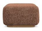 Pouf en tissu texturé - terre cuite - Decohaute HCQU62402