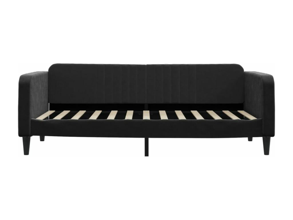 Lit de jour avec gigogne sans matelas noir 90x200 cm XBEV37583