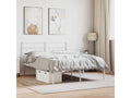 Cadre de lit métal sans matelas et tête de lit blanc 150x200 cm YDGU90332