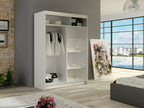 Armoire Decohaute 117 Blanc 200x120x58cm Portes d'armoire Glissement PJTM65359