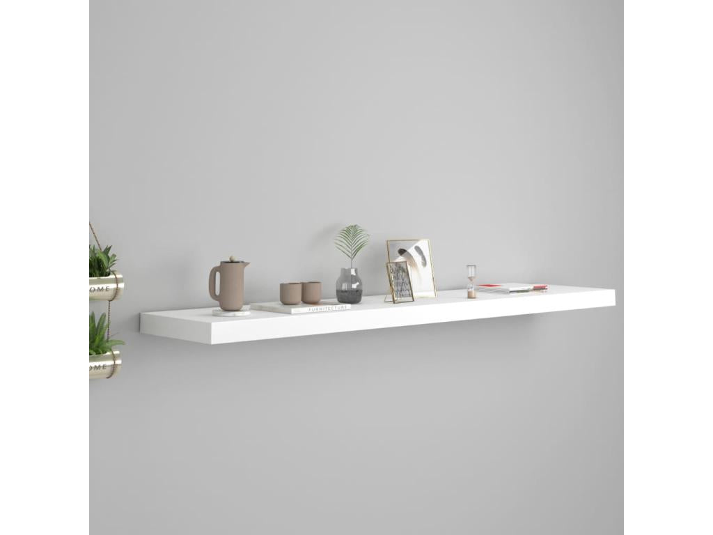 Etagère murale flottante Blanc 120x23.5x3.8 MDF HUKY47862