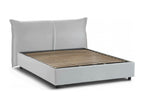 Lit double Decohaute Lit coffre avec revêtement en tissu Made in Italy Ouverture frontale adaptée pour matelas 160x200 cm Blanc EJHD02556