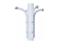 Porte-manteau en métal coloris blanc - Longueur 30 x Profondeur 30 x Hauteur 178 cm WYSO48023