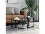 Table basse noir 68x68x40 bois d'ingénierie OCXQ34419