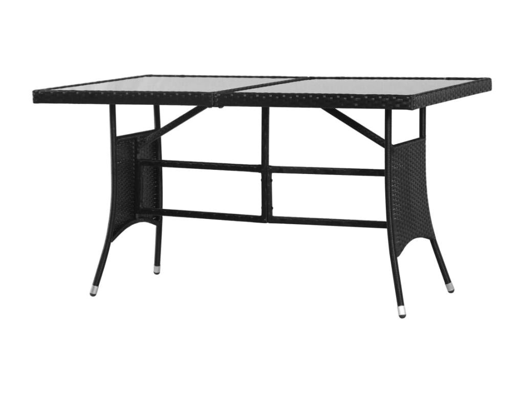 Ensemble à dîner de jardin 5 pièces Résine tressée Noir NOBH59780