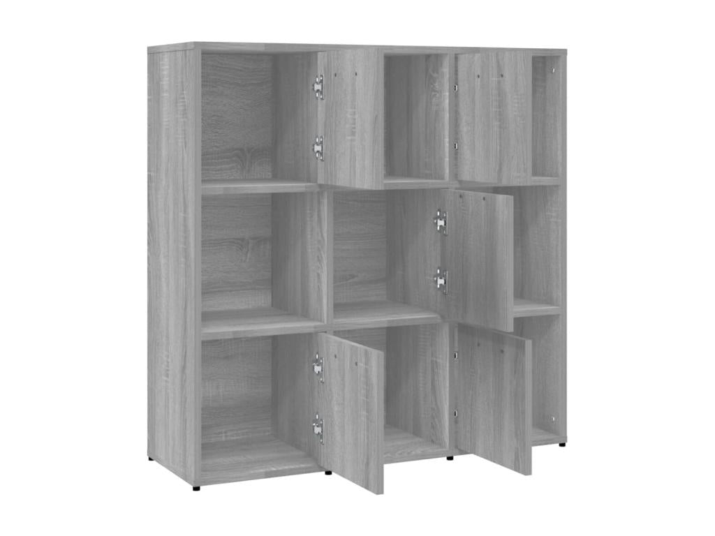 Bibliothèque Decohaute gris 90x30x90 cm Bois d'ingénierie SFYH08698