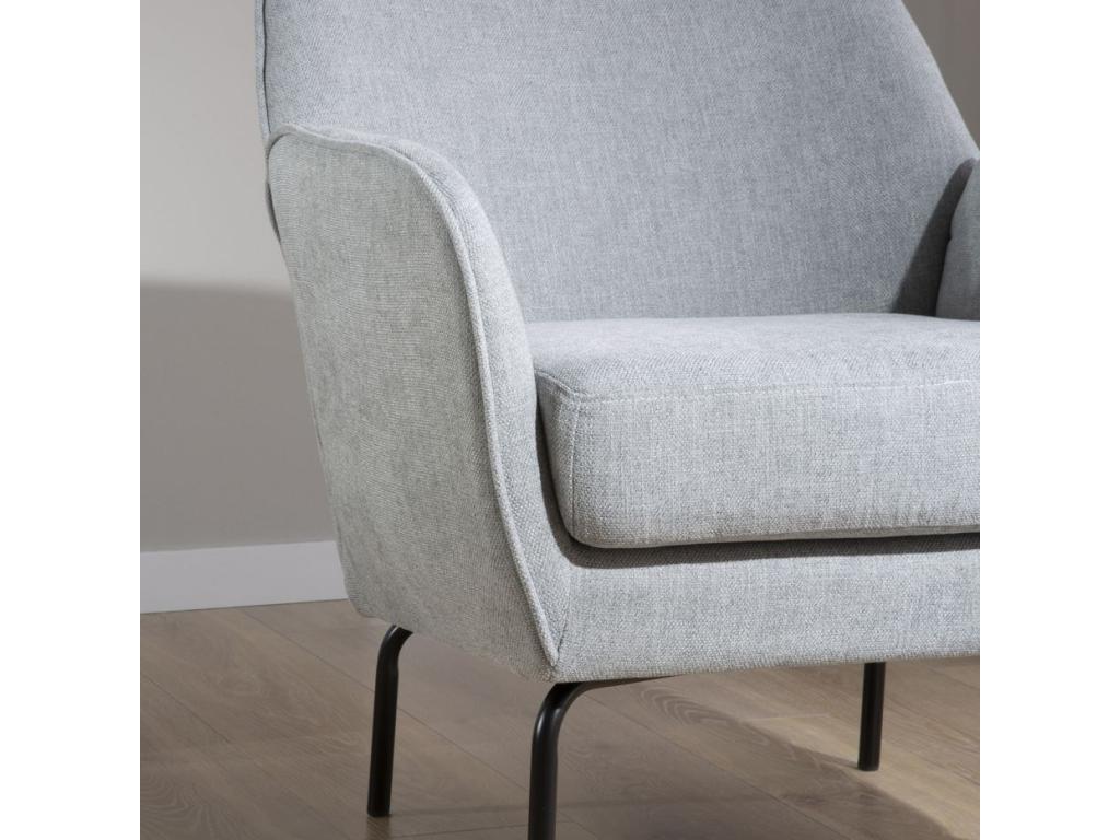 Fauteuil en mdf Gris 76x76 LBTM47071