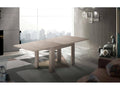 Table extensible Decohaute Console auxiliaire de cuisine Table extensible Made in Italy 90x90h75 cm Orme perlé MQQT08305