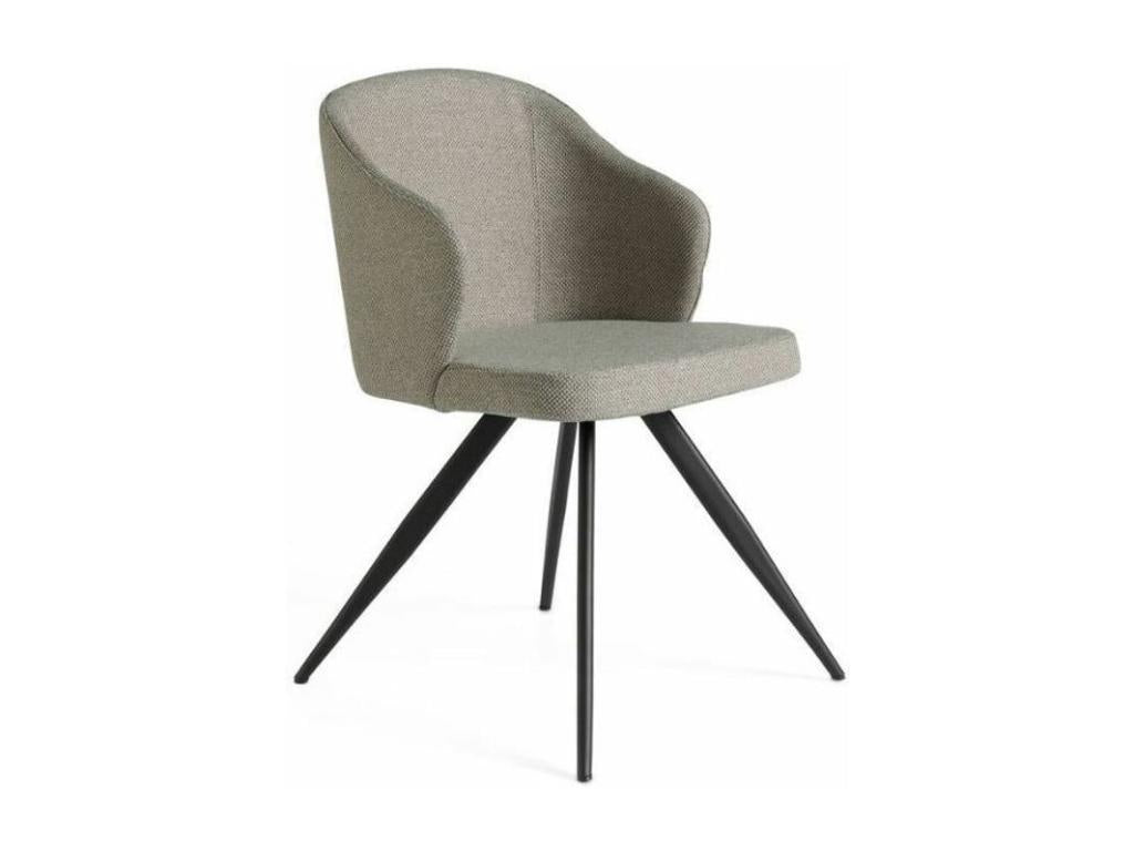 Chaise tissu et pieds acier noir Decohaute - Lot de 2-Couleur Decohaute 40 DSFL19284