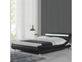 Lit Led Design Decohaute Noir 160cm Avec Matelas Romance HBTX66465
