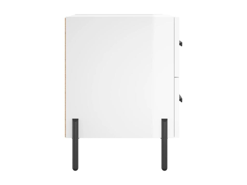 Tables de chevet 2 pcs blanc brillant 40x35x47.5 VVXK76598
