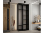 ARMOIRE Decohaute 2 À PORTES COULISSANTES 235.2/120/45 2 portes Noir/Noir/Argent VAJA64616