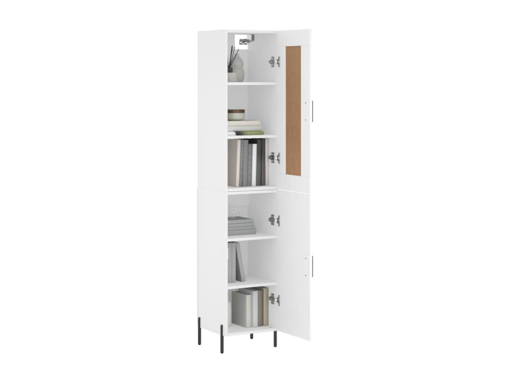 Buffet haut Blanc 34,5x34x180 cm Bois d'ingénierie OPQB74458