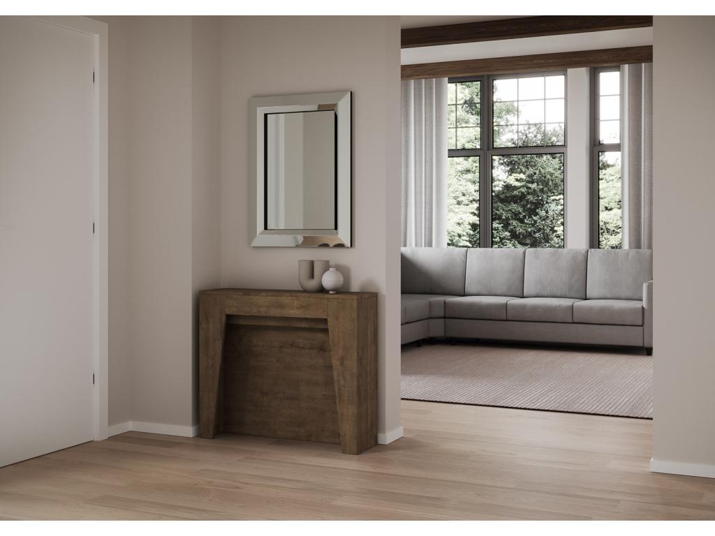 Console Extensible 90x25/211 cm Anea Noyer rallonges internes MVOF64256
