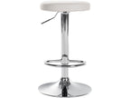 Lot de 2 Tabourets de bar - Similicuir / Métal - Blanc - Ponte ZCZD15128