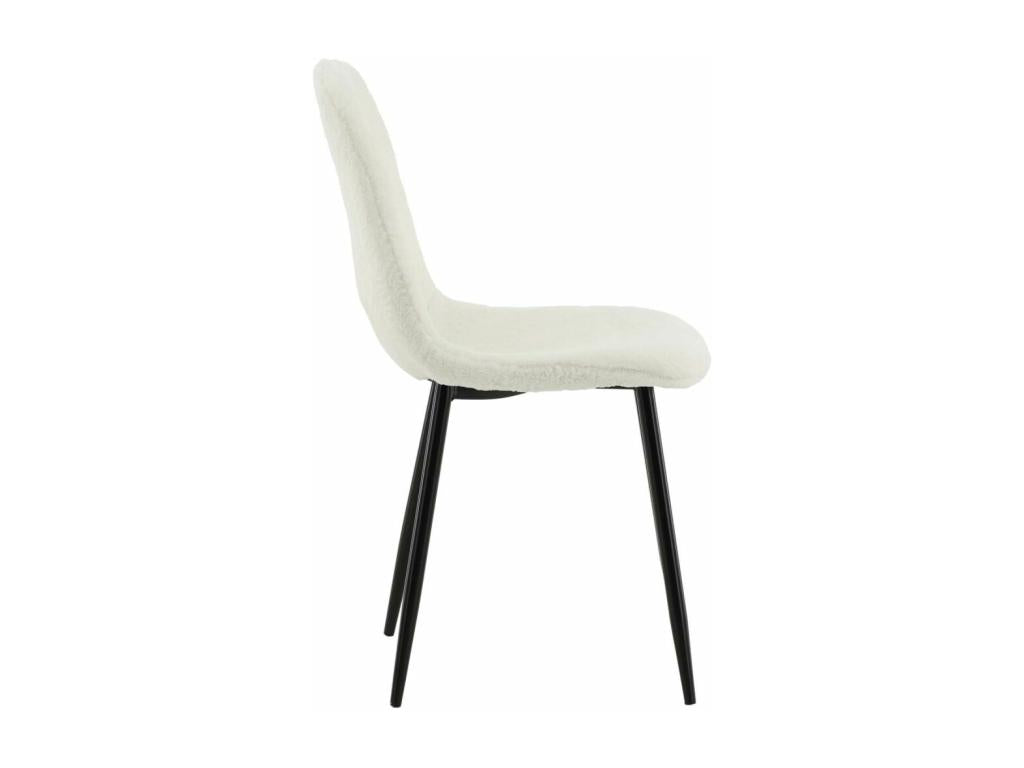 Chaise en acier et polyester Decohaute noir et blanc Decohaute Lot de 2 QMJE62100