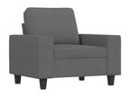 Fauteuil Gris foncé 60 cm Tissu BUYO48771