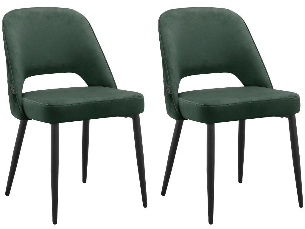 Chaise de salle à manger 2 Pack Vert foncé LECC33720