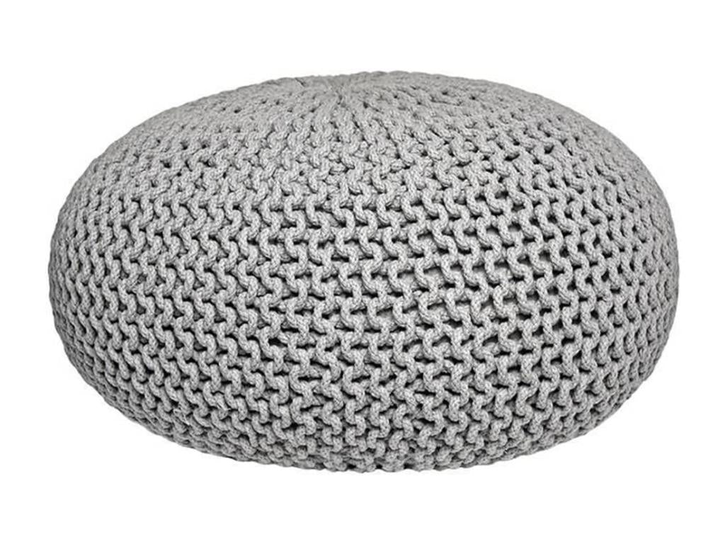 Pouf Decohauteé Coton L Gris clair WQLP41832
